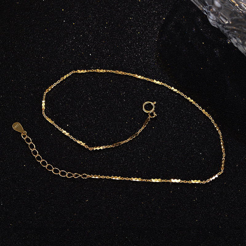 S925 tobilleras espumosas de plata de ley para mujeres de nicho Adornos de pies de alta gama Italia Wanli Flash Star Cadena de pies