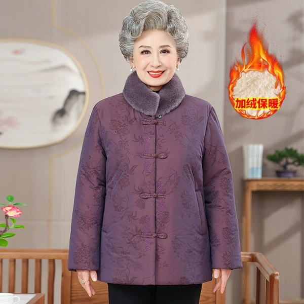 Purple cotton coat