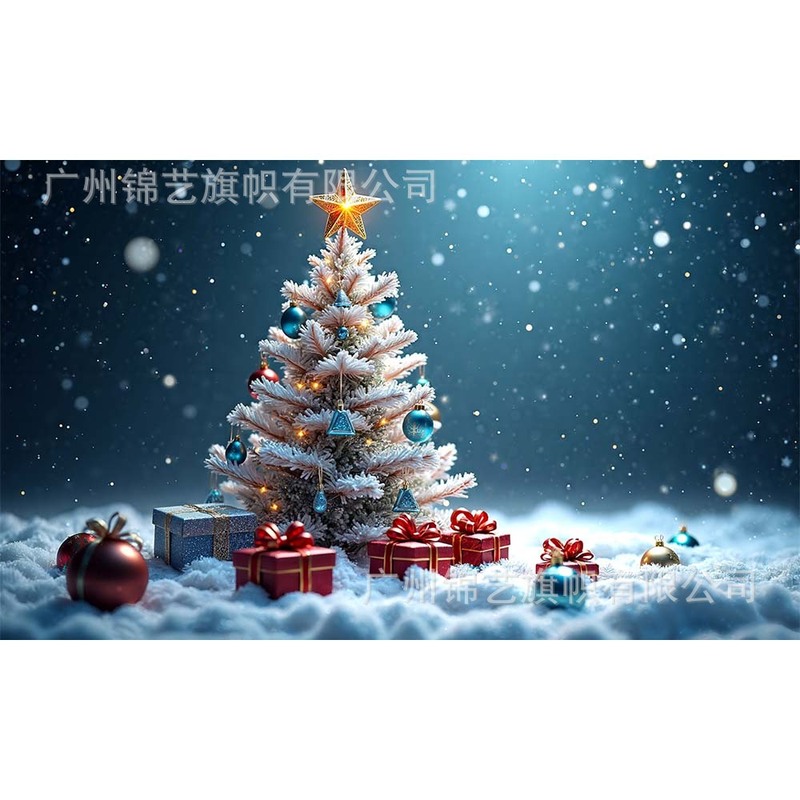 新しいクリスマス背景布アマゾンクリスマスツリーホリデーバナー装飾パーティーシーンレイアウト|undefined