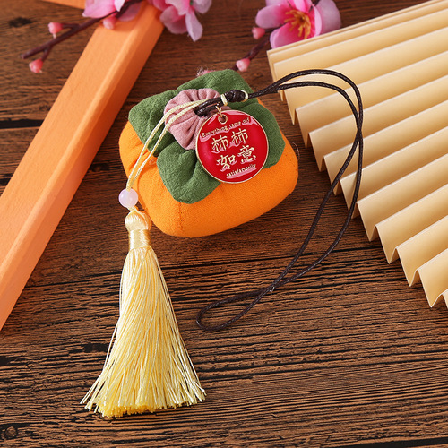 Gift boxed Dragon Boat Festival accessories wholesale fruit sachets persimmon mugwort sachets Yiwu small commodities handmade gifts