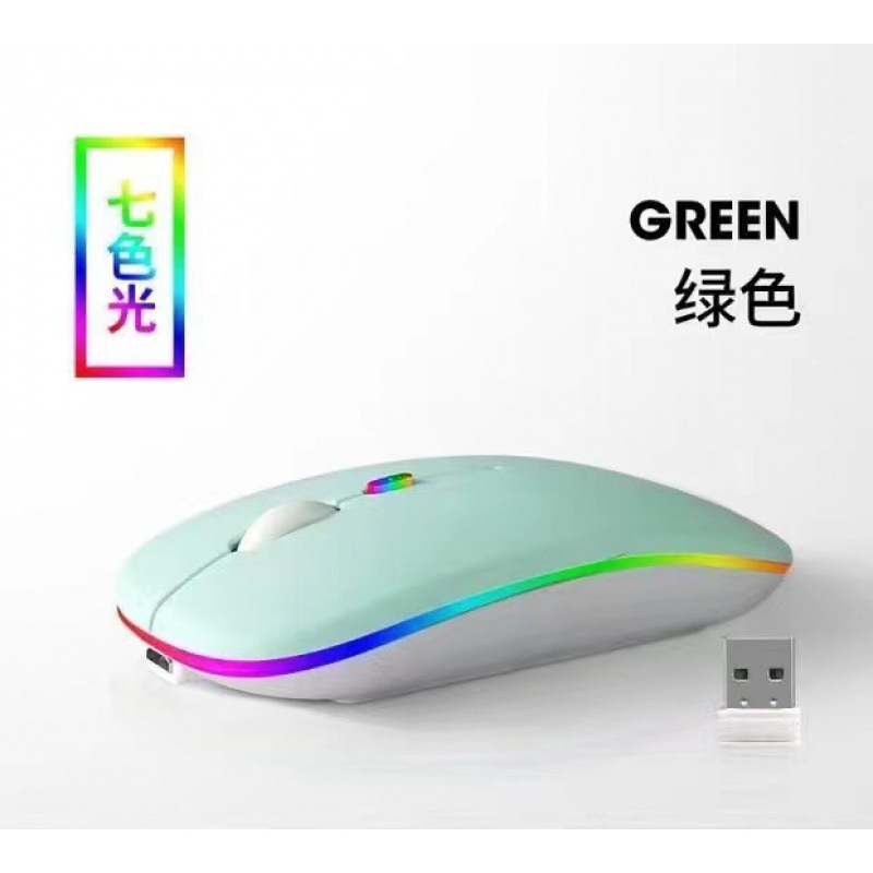 Venta caliente de fábrica para Apple Huawei Xiaomi typec carga luminosa silencioso Bluetooth de modo dual ratón inalámbrico