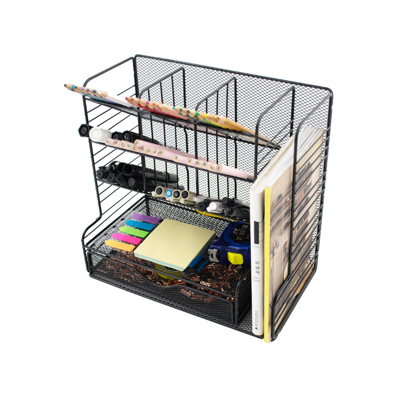 Archivador de Metal para Suministros de Oficina, Almacenamiento Multifuncional de Documentos, Papelería, Soporte para Libros, Diseño de Nueve Compartimentos image 7