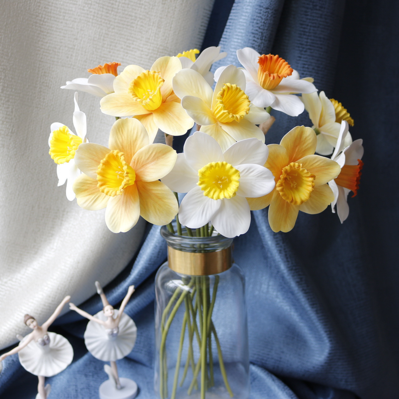 Simulated Narcissus Flower Home Living Room Decor Photography Prop Single Film Narcissus Flower