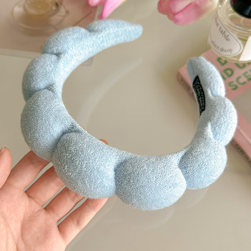 Esponja diadema accesorios para el cabello horquilla femenina invierno alta Cráneo presión superior lavado de cabello diadema Internet celebridad 2023 nuevo paquete de cabello tocado
