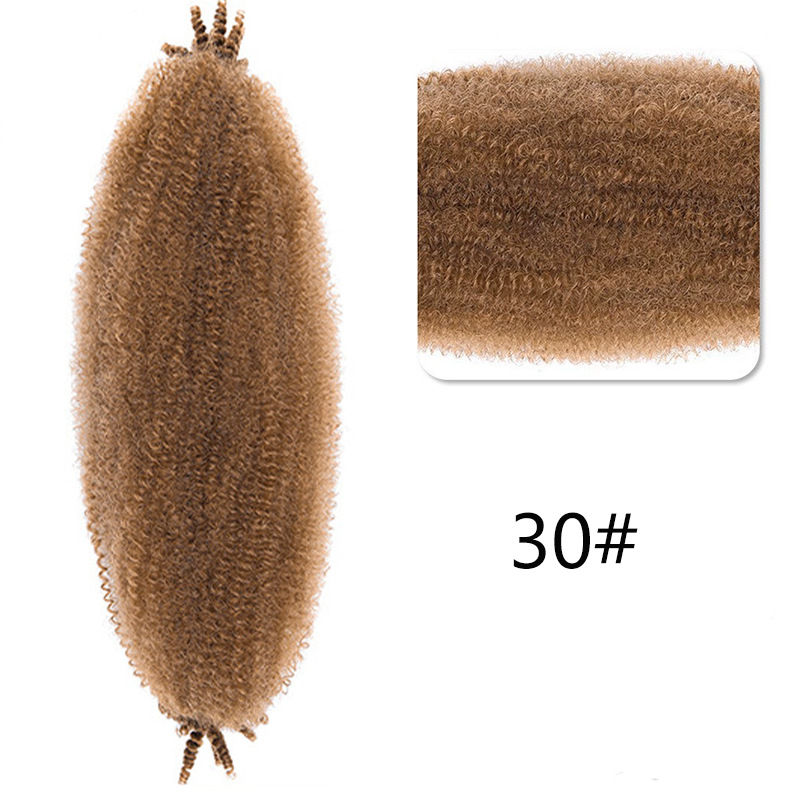 Transfronterizos rizos orugas africanas primavera Afro kinky twist pelucas al por mayor