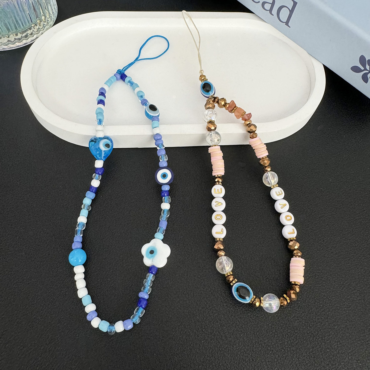 1 Piece Quantity 1 Piece Cute Devil's Eye Glass Soft Clay Bag Pendant Mobile Phone Chain