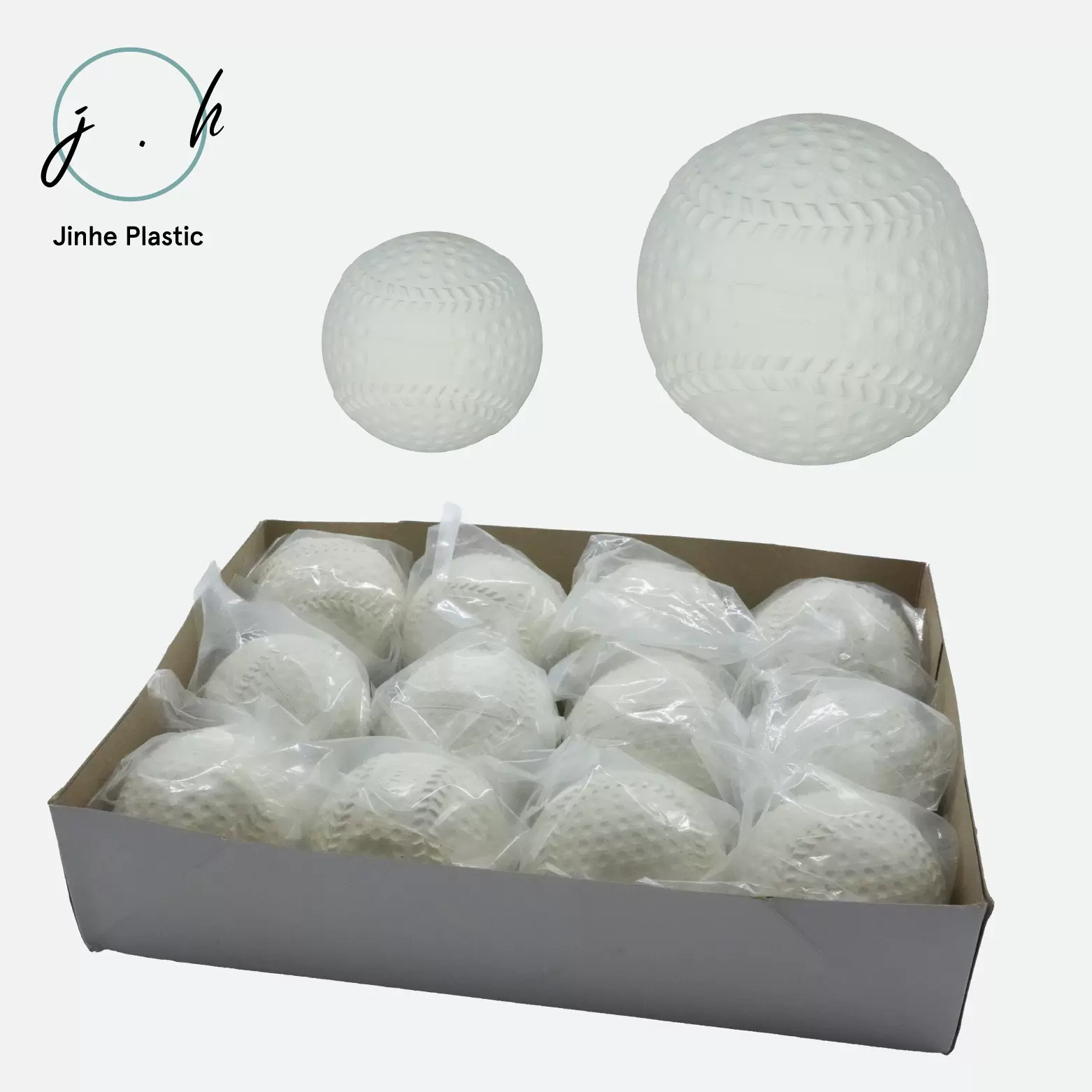 批发定制 70 毫米棒球凹陷橡胶棒球套装