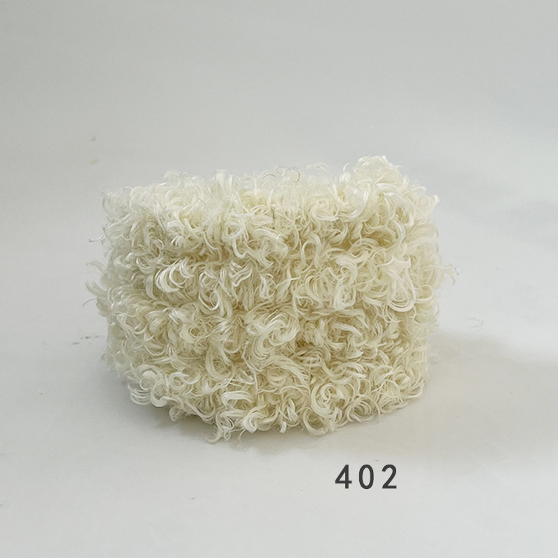 Varilla de torsión de pelo rizado suministro directo de fábrica de lana súper gruesa y súper densa de 20mm de felpa hecha a mano de bricolaje raíz de pelo de perro de leche pequeña al por mayor