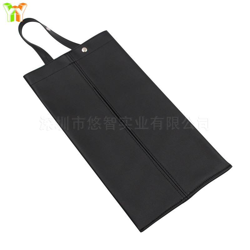Caja de pañuelos de cuero de estilo japonés montada en la pared coche colgando bolsa de pañuelos cubierta de pañuelos caja de pañuelos blandos Silla de nuevo en stock