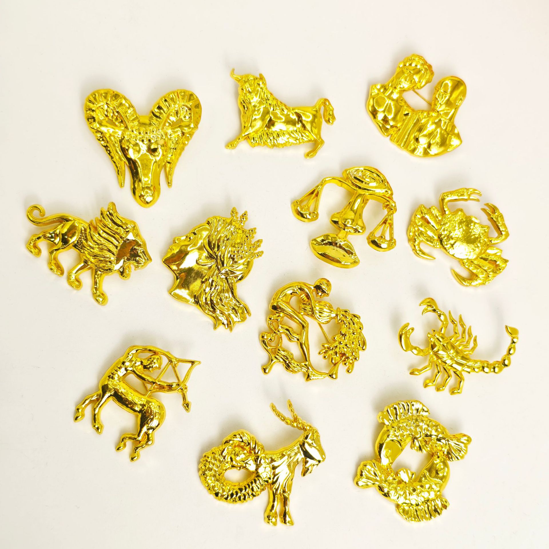 十二星座胸针精美闪耀个性配饰星座守护时尚徽章生日纪念礼物