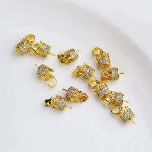 18K����ɫ΢��ʯ�ʹڵ�����ᘰ��������ñ���diy�ֹ����