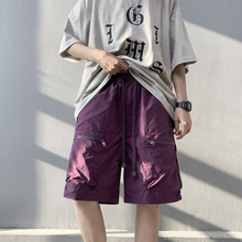 【厂家直销】夏季复古工装短裤男宽松多袋百搭休闲五分裤衩沙滩裤