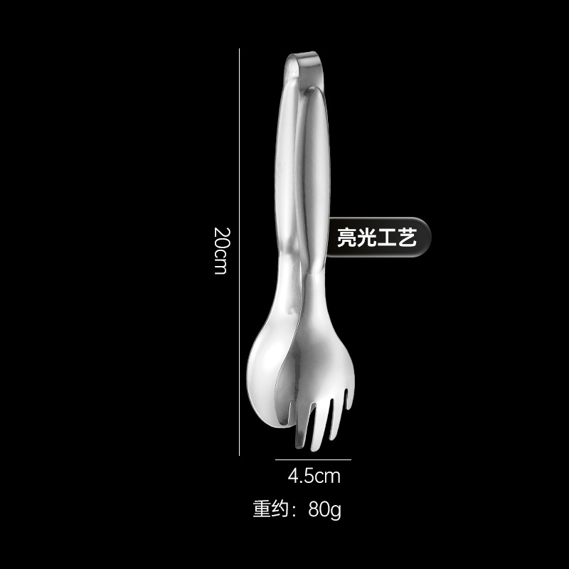 304 acero inoxidable mano clip de comida buffet clip de alimentos grueso pan clip de carne de barbacoa clip de ensalada