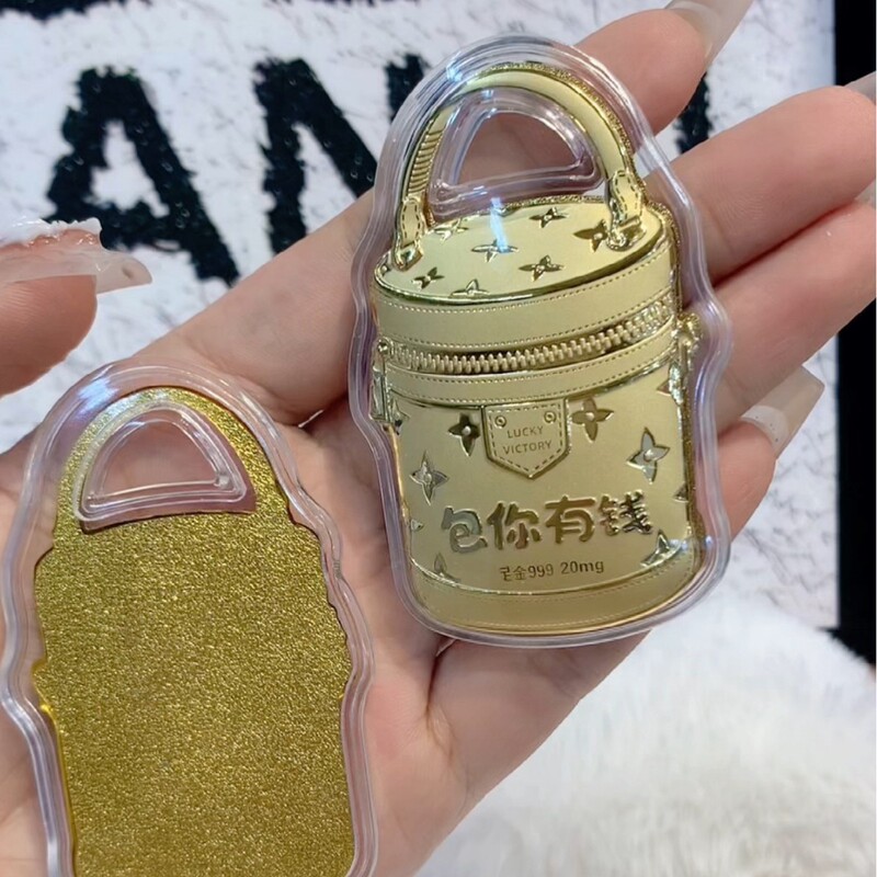 深圳水贝足金999包你有钱钥匙扣包包配饰挂件黄金送女友直播同款|undefined