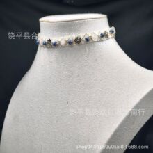 原创设计手工麻绳草编海洋沙滩木珠复古波西米亚风短款项圈choker