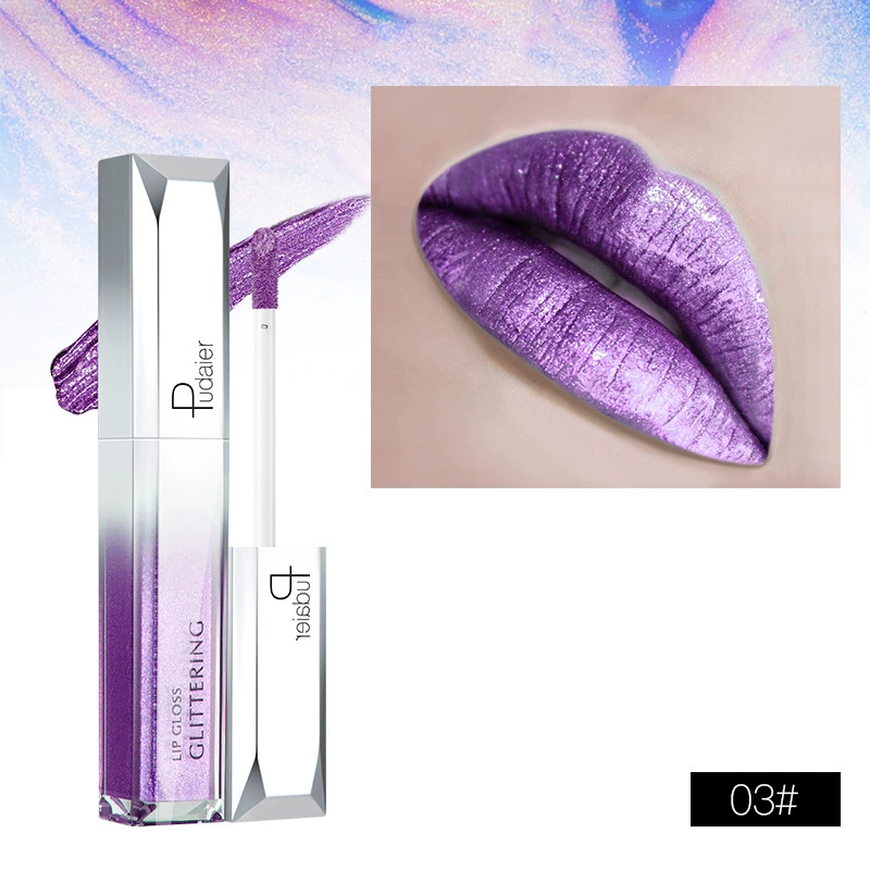 Lip Gloss (Pudaier) Shimmer Pearl Nourishing, 18 Colors, Lip-Volume Enhancing, European Style