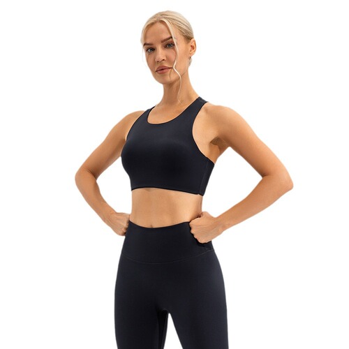 European and American-style women's sports bra: Lulu series, ultra-thin, shock-resistant, back-enhancing design, high-intensity support—perfect for fitness and yoga wear.