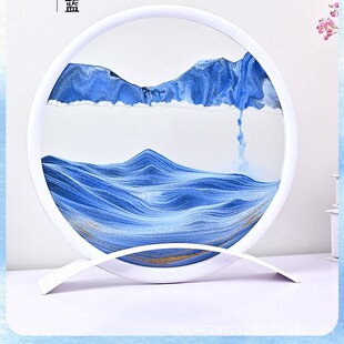Cross-border E-Commerce Online Celebrity Moving Scenery Art Quicksand Painting Simple Abstract Glass Crafts Hourglass Creative Gift Ornaments