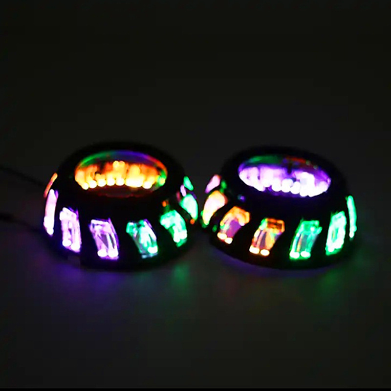 Ángel ojo diafragma espiral vórtice delantero LED para lente de doble luz de automóvil y motocicleta