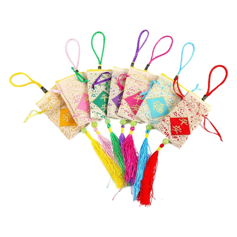 Фестиваль лодок-драконов Полынь Саше вышивка счастливый мешок благословение подарок Саше оптом Ping An Fu парча сумка автомобиль висит портативный маленький саше