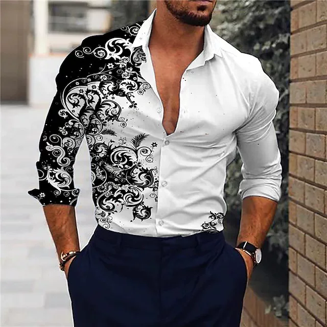 Autumn shirt, 2023, for import, gradient, 3D