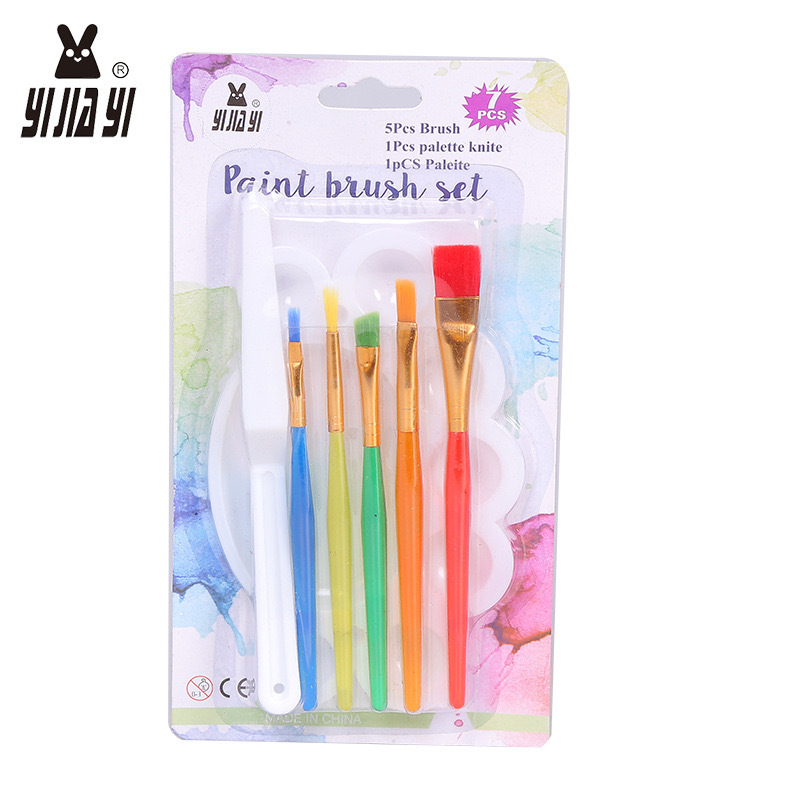 대형 캔디 컬러 브러쉬 5개 + 칼 2개