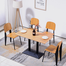现代简约小户型餐桌椅奶茶小吃快餐店咖啡厅成套餐桌椅组合可定