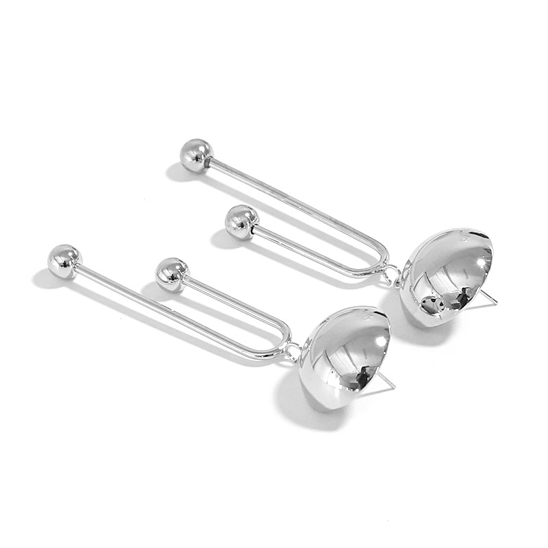 Korean version of ins personality temperament simple geometric metal earrings fashion earringspicture5