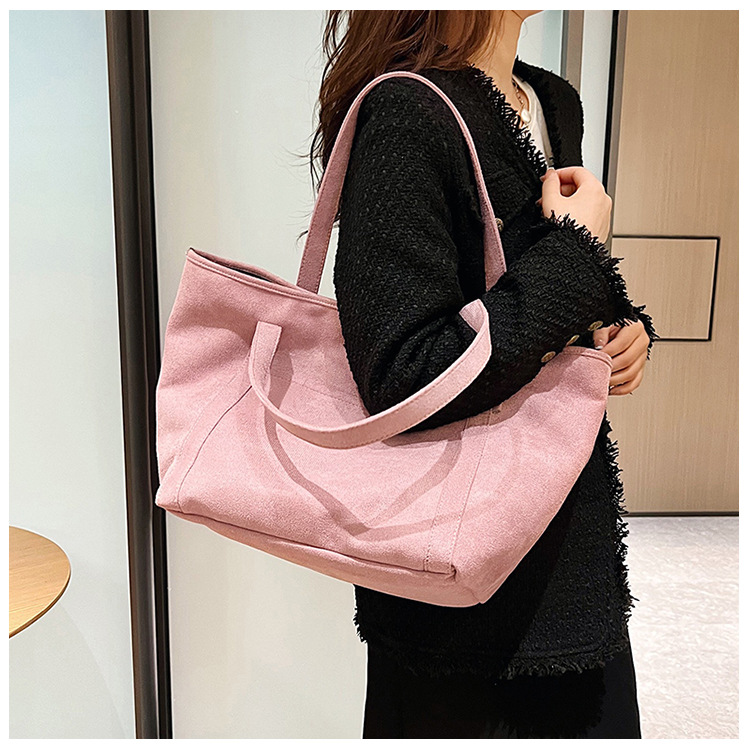 Tote Bag 2024 Autumn and Winter new trendy European and American simple matte solid color single-shoulder bag, handbag, fashionable women's bag undefined