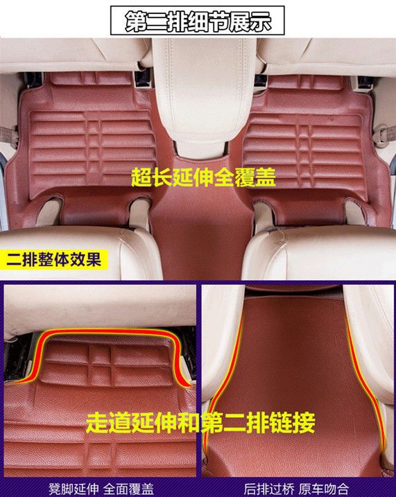 Suitable for New and Old Models of Wuling Hongguang S Floor Mats Hongguang V/S1/S3 Rongguang V Surround 7 Seven-Seater Car Floor Mats