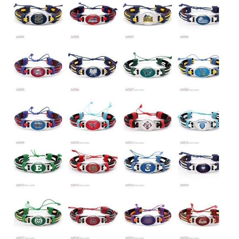 32 Nfl Football Team Ncaa Bracelets Mlb Athlete Adjustable Buckle Braided Bracelets Street Trendy