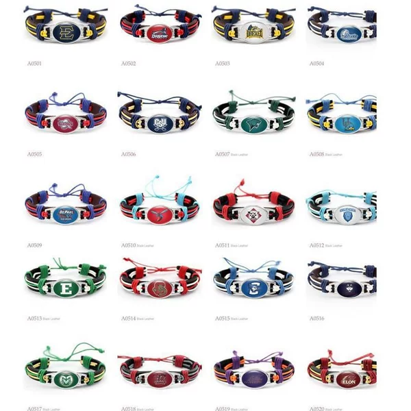 32 Nfl Football Team Ncaa Bracelets Mlb Athlete Adjustable Buckle Braided Bracelets Street Trendy