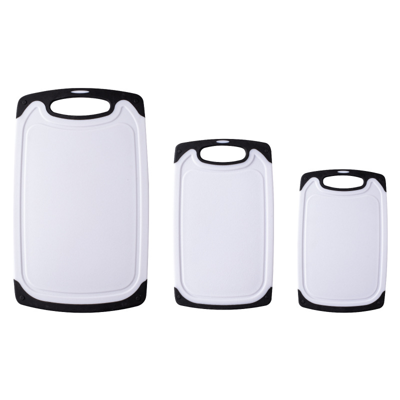Herramientas de cocina PP tabla de cortar de plástico tabla de cortar conjunto de tres piezas tabla de cortar de verduras y frutas tabla de cortar de carne de La FDA suministros