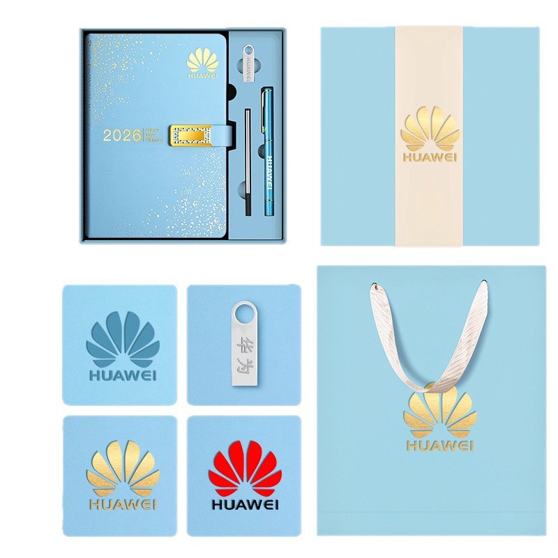 2026 nuevo calendario hermoso conjunto de caja de regalo de alto valor de la cara llena de estrellas cuaderno de notas cuaderno de diario puede imprimir logotipo
