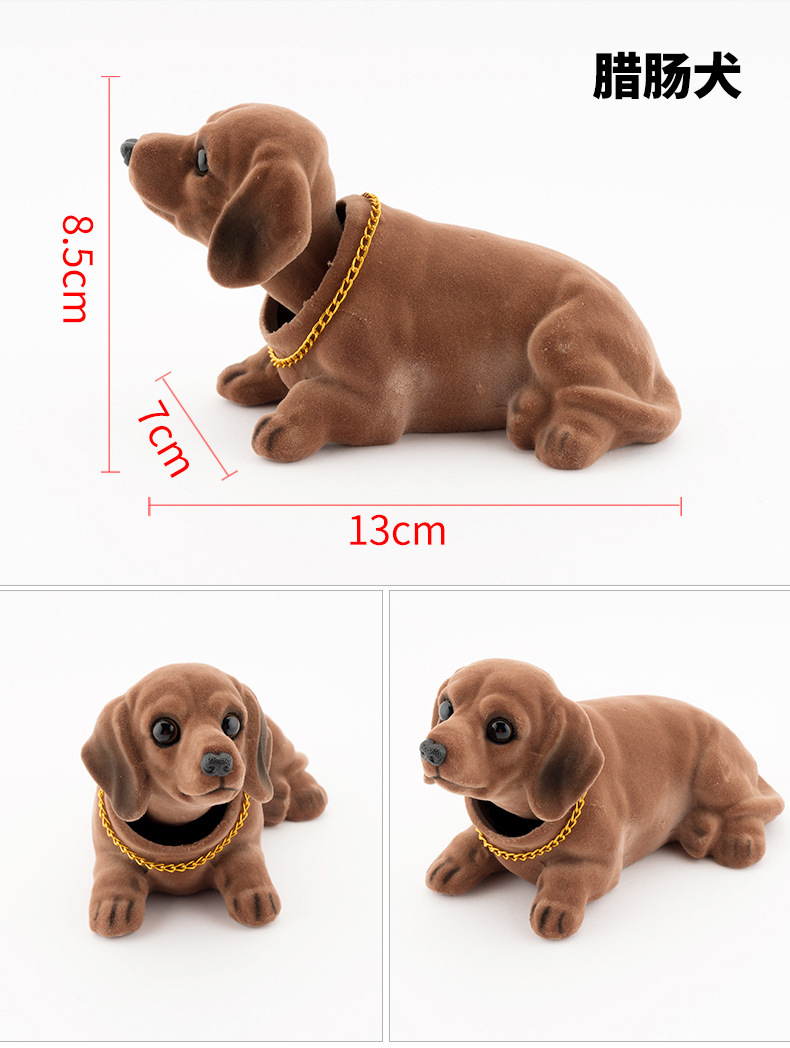 Shake head dog car ornaments simulation shake head doll jewelry car resin shake head dog car spring dog wholesale