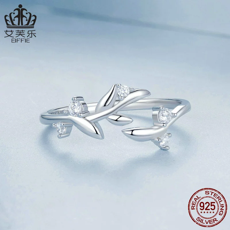 艾芙乐 Universal one size ring, platinum adjustable accessory, silver 925 sample