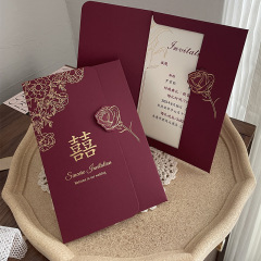 新婚招待状、結婚式特別招待状、結婚式招待状、2025年新印刷高級紙