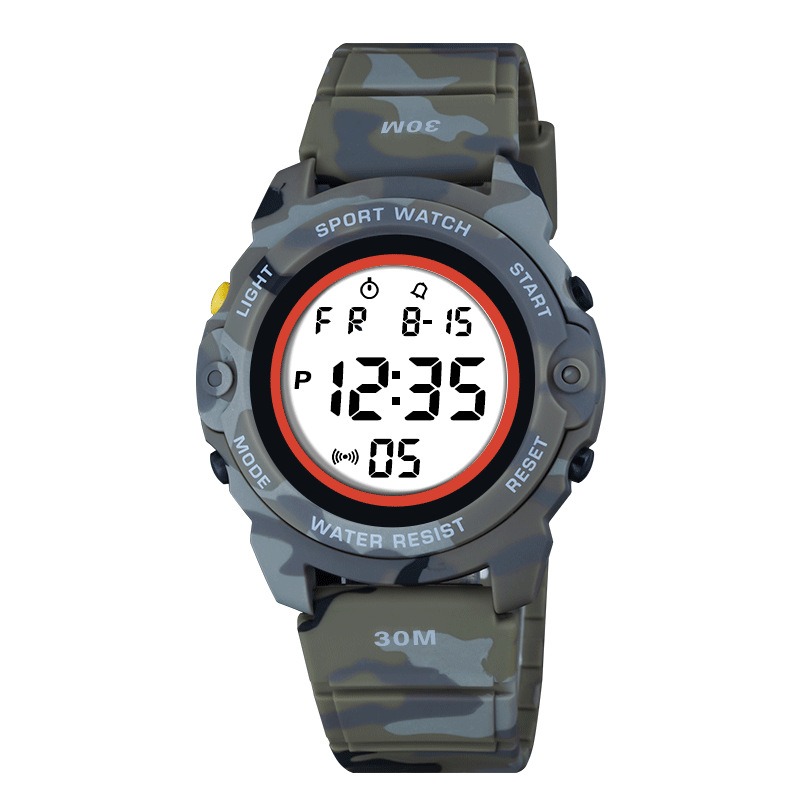 Moda nuevos deportes al aire libre multi-funcional luminoso reloj electrónico alarma de los hombres de moda reloj electrónico fábrica al por mayor