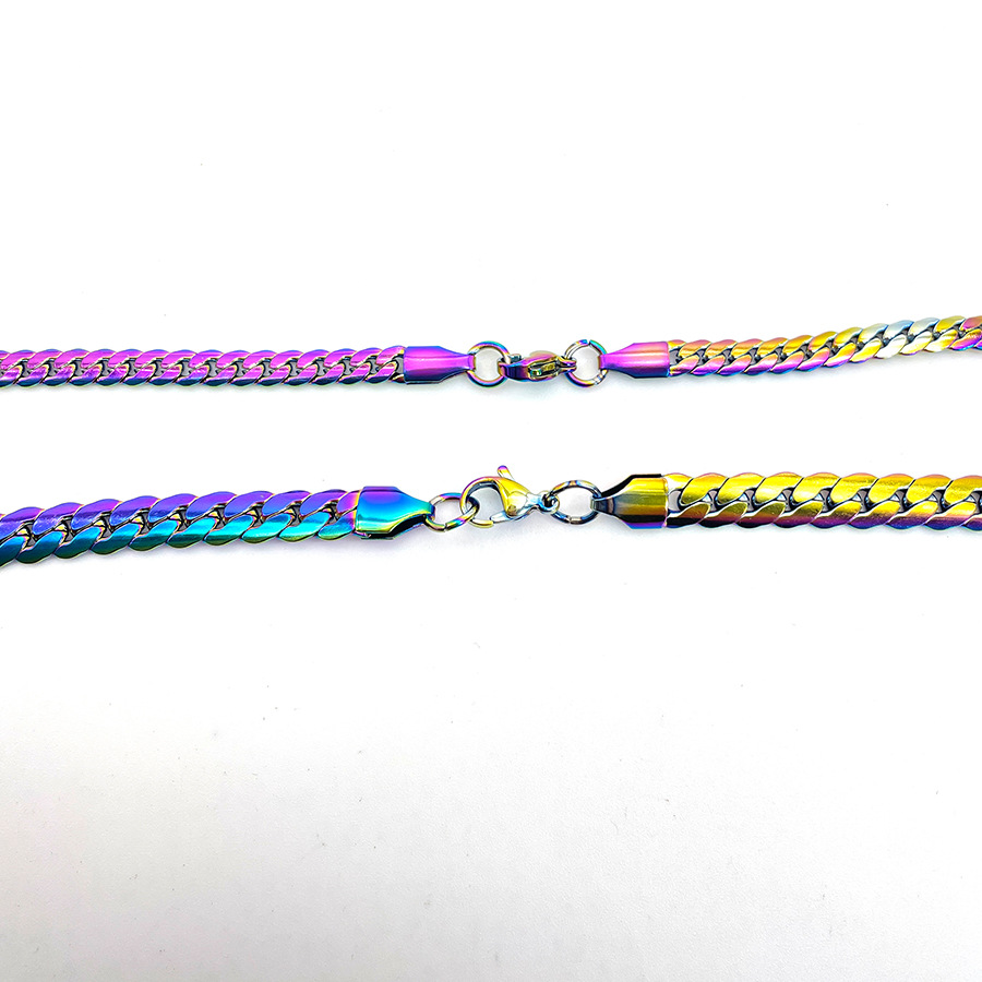 Cuban Link Necklace For Men Simple Titanium Steel Chain Jewellery_voghion.com