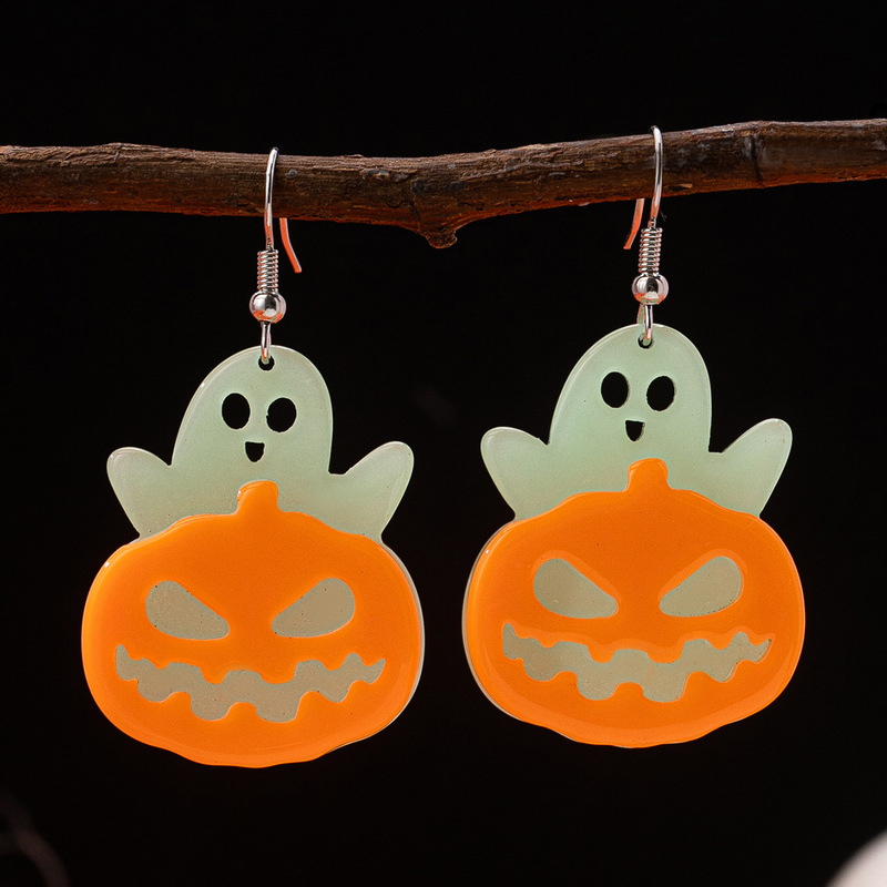 ヨーロッパとアメリカのクロスボーダーレディースハロウィンファッションさまざまなシンプルなニッチデザイン新しいゴーストイヤリングパーティーパーティー|undefined