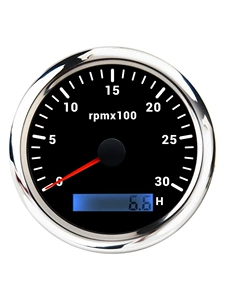 Add a tachometer to your engine, generator, truck, car, or motorcycle; this universal tachometer features a seven-color backlight
