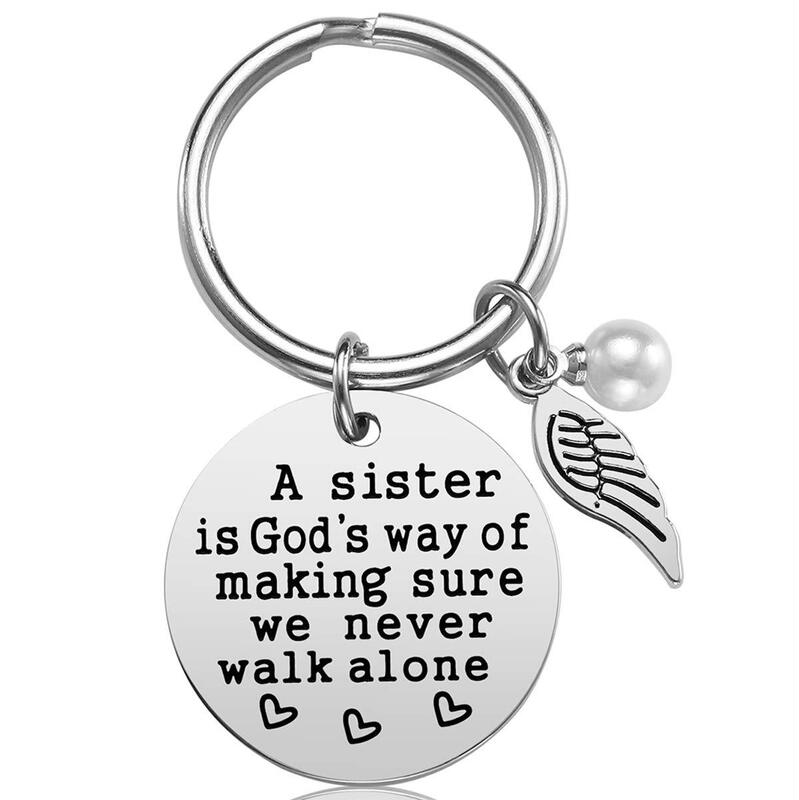 Cross-border hot stainless steel keychain for best friends sister girlfriends birthday friendship gift accessories Cross-border hot stainless steel keychain for best friends sister girlfriends birthday friendship gift accessories