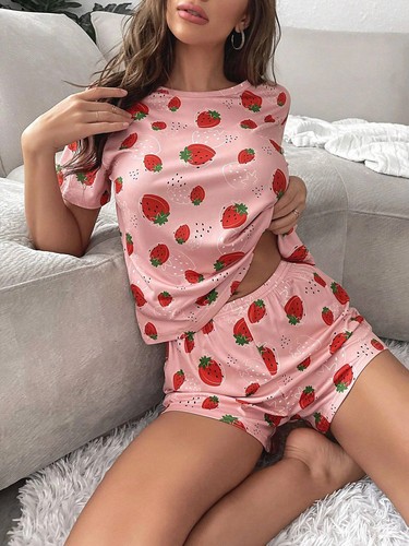 In-stock independent website cross-border best-selling hot new two-piece women's European and American-style thin printed casual homewear set