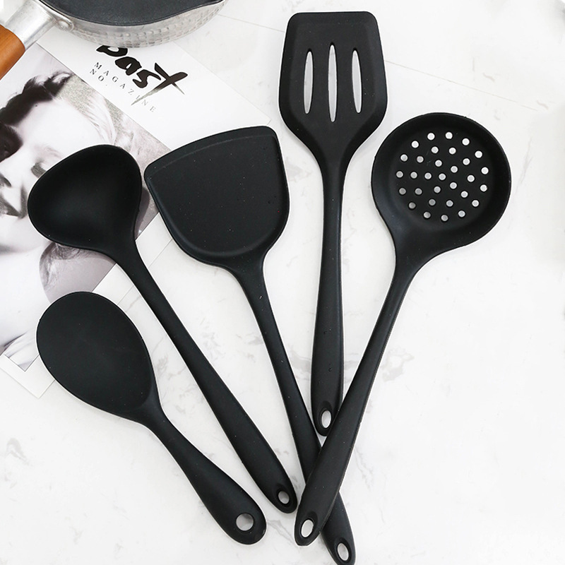 Kitchen utensils silica gel Spatula a soup spoon Leaky spoon ladle Surface fishing cooking appliance Nonstick non-stick cookware kit