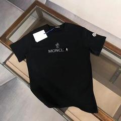 クロスボーダーMファミリーの正しいバージョンの新しいラウンドネックプリントTシャツレターカジュアルルーズ男女カップル同じスタイル半袖