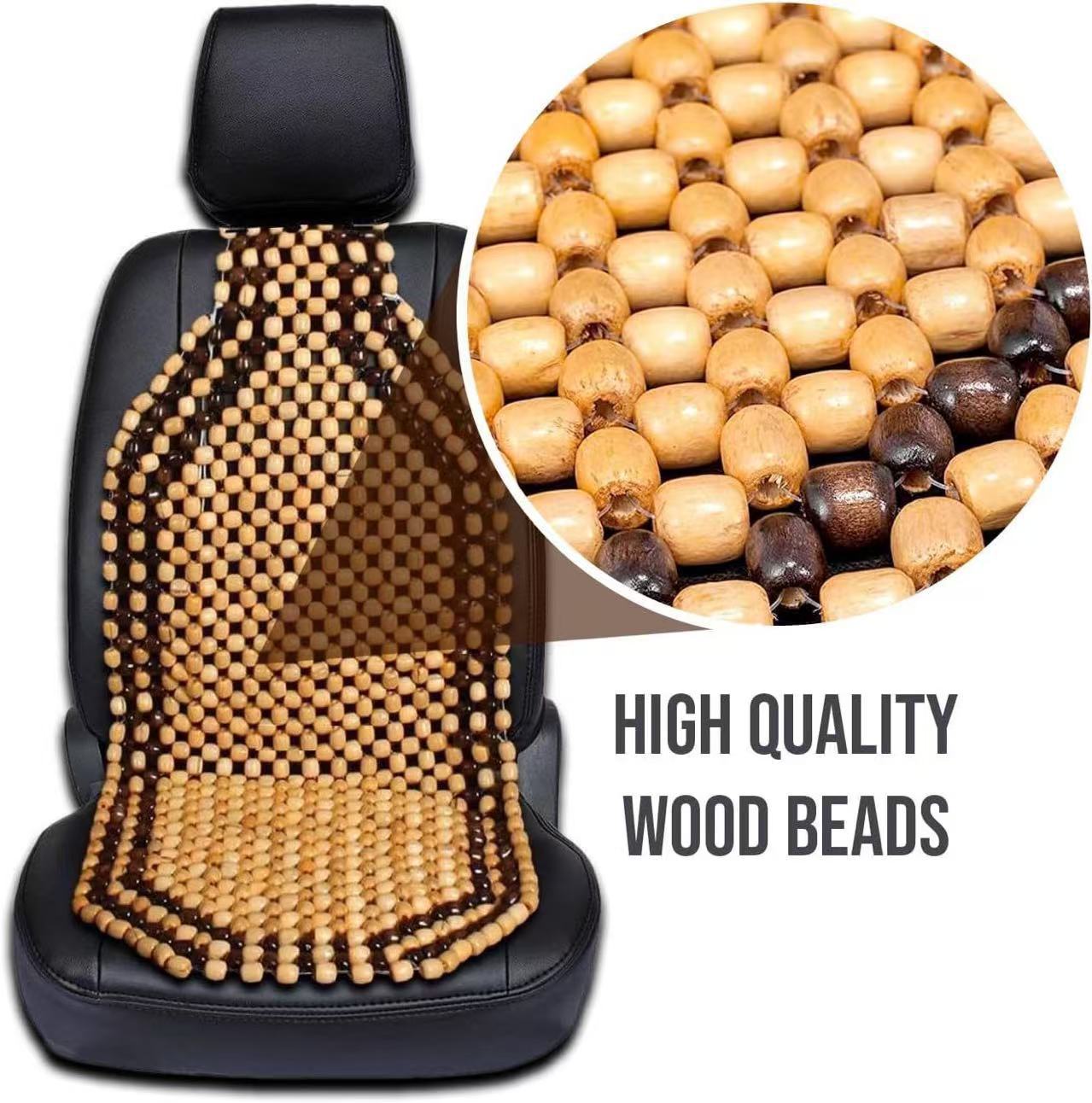Factory Wholesale Summer Wooden Bead Car Seat Cushion Breathable Massage Cushion Export Wooden Bead Breathable Car Seat Cushion