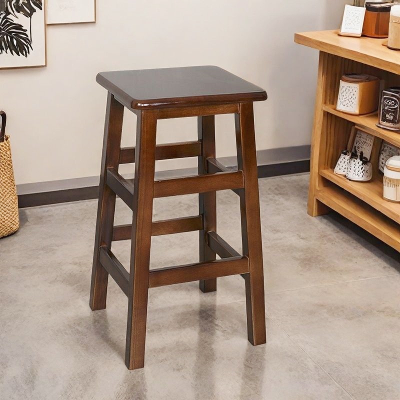 Square stool 30*30*75cm walnut color