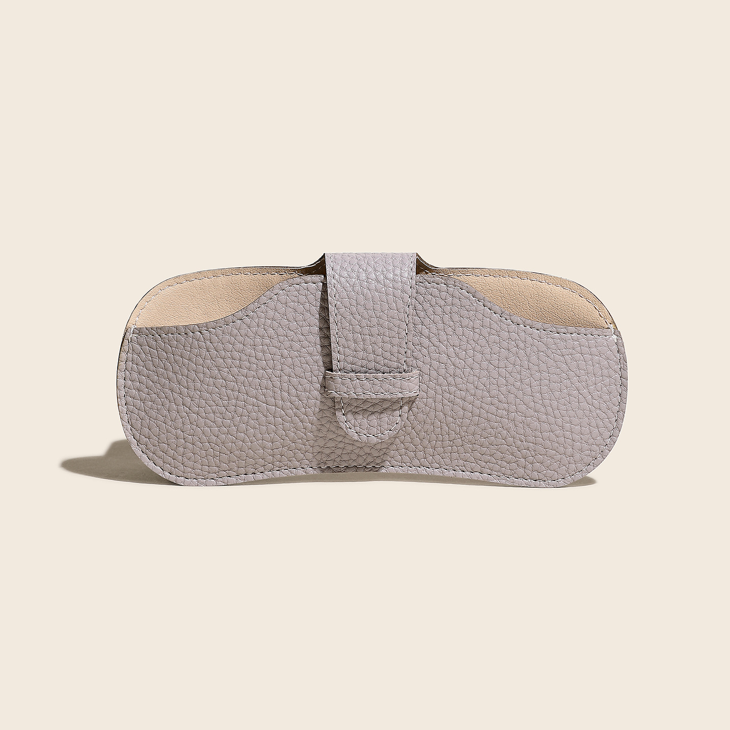 Bolsa de gafas de cuero suave portátil caja de gafas, gafas de sol resistentes a la compresión, bolsa de almacenamiento para gafas de miopía para hombres y mujeres, cubierta protectora
