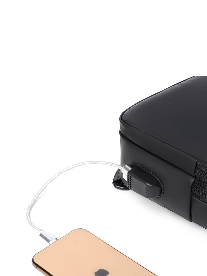 Bolsa de pecho DE LA PU de los hombres de Corea del Sur bolso de hombro de la moda de gran capacidad mochila a prueba de salpicaduras bolsa de pecho impreso logo una generación