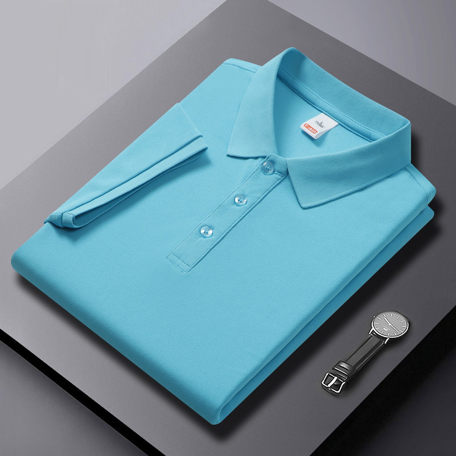 Camisas de algodón de perlas personalizadas LOGO gratis polo con solapa camiseta de manga corta para hombres y mujeres ropa de trabajo de verano fábrica transfronteriza al por mayor